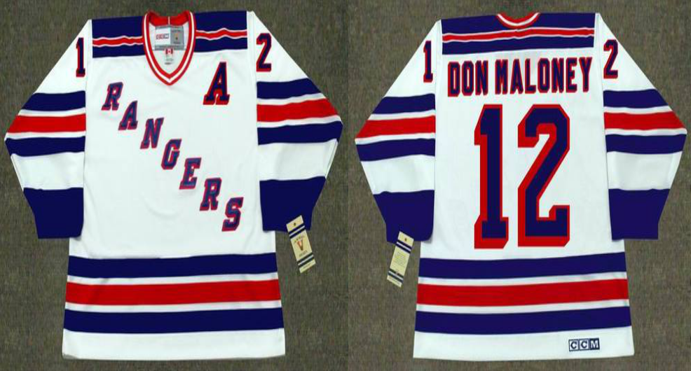 2019 Men New York Rangers #12 Don Maloney white CCM NHL jerseys->new york rangers->NHL Jersey